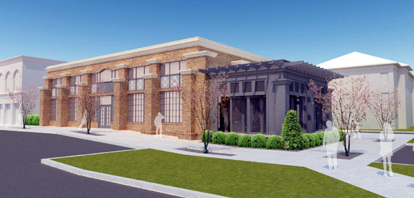 Preliminary design concept for West Branch of Carmel Clay Public Library (Rowland Design)